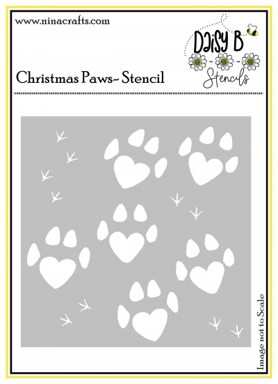 Christmas Paws Stencil