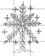 Snowflake Mini Tree Polymer Stamp