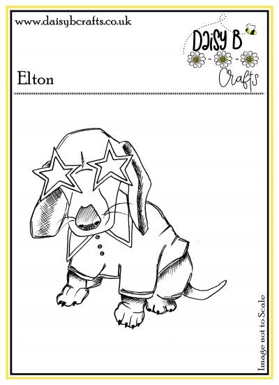 Elton- Dachshund Stamp