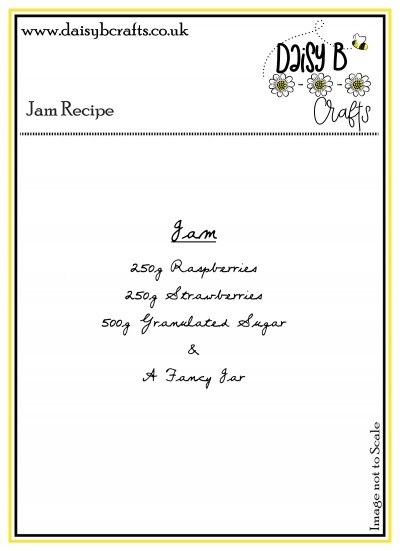 Jam Recipe Polymer Craft Stamp