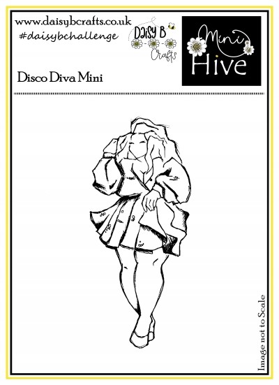 Mini Disco Diva Polymer Craft Stamp