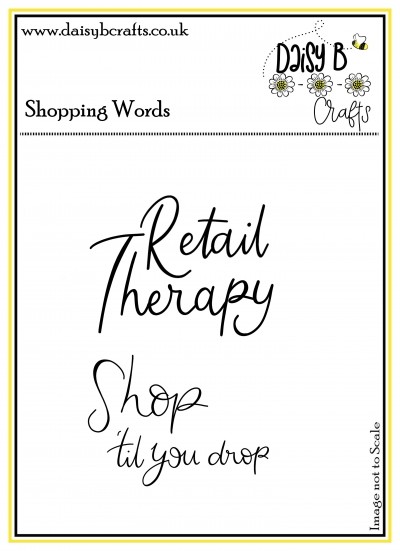 Shopping Words Mini Polymer Craft Stamps