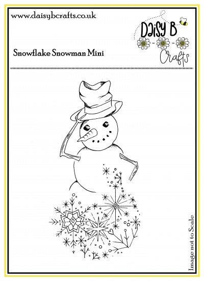 Snowflake Snowman Mini Polymer Craft Stamp