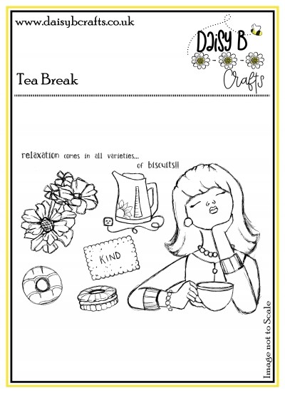 Tea and Biscuits Polymer Craft Stamp