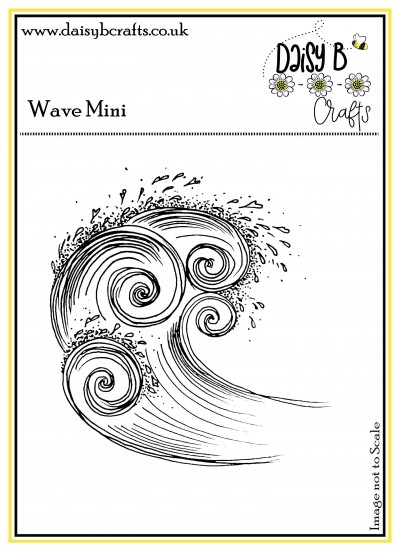 Wave Mini Polymer Craft Stamp